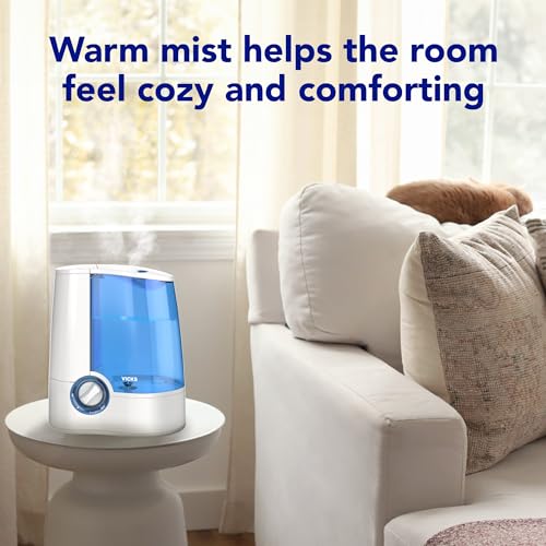 Vicks Warm Mist Humidifier & Vaporizer, 1 Gallon Tank - For Medium to Large Rooms