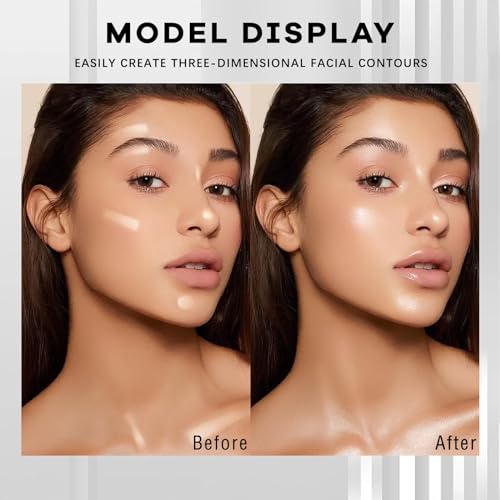 2 Pack Highlighter Stick Makeup - Non-greasy and Water-resistant Face Contouring Pen