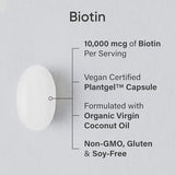 Sports Research Biotin 10,000 mcg: High-Potency Hair, Skin & Nail Support