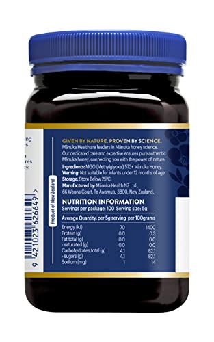 Manuka Health MGO 573+ Manuka Honey UMF16, 250g
