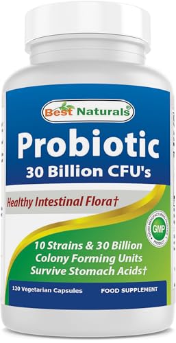 Best Naturals Probiotic 10 Strains, 30 Billion CFU - 120 Veggie Capsules