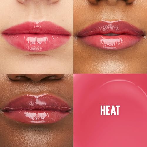 Maybelline Lifter Gloss - Hydrating Lip Gloss with Hyaluronic Acid - Heat, Raspberry Neutral - 0.18 oz