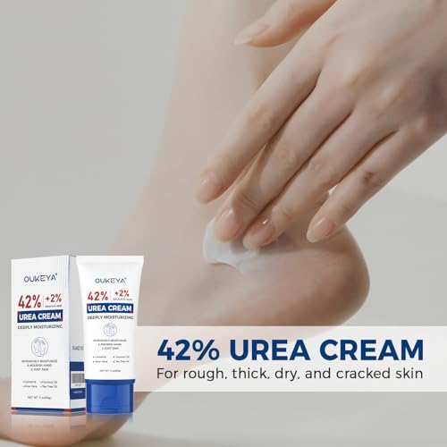 OUKEYA Urea Cream 42% with 2% Salicylic Acid - Maximum Strength Foot & Hand Cream 3oz