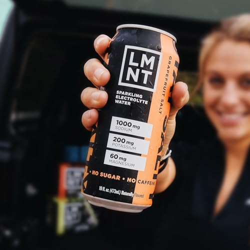 Drink LMNT Sparkling Electrolyte Water Grapefruit Salt - 12-Count
