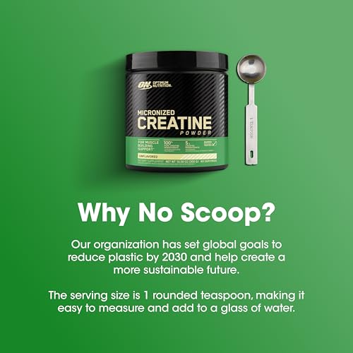 Optimum Nutrition (ON) Micronized Creatine Powder - Unflavored (300g, 115 Servings)