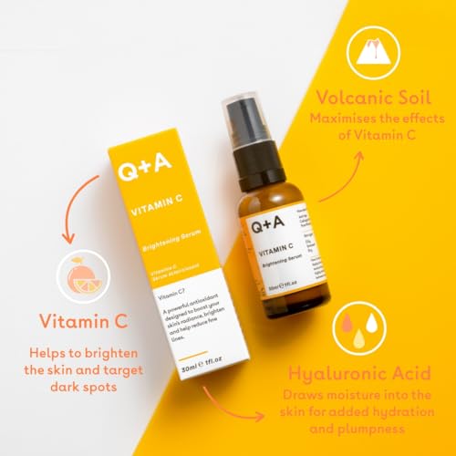 Q+A Vitamin C Brightening Serum - Antioxidant-Rich Hydrating Face Serum (30 ml)