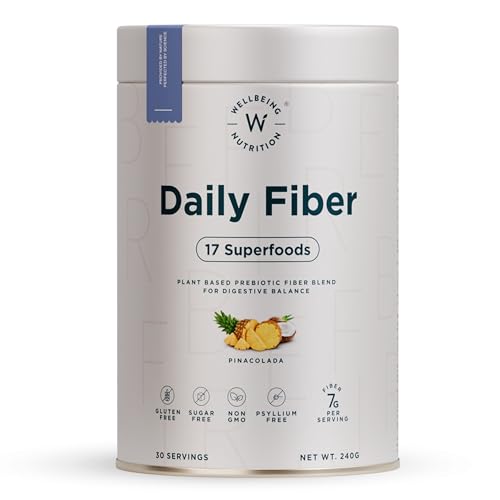 Daily Fiber Organic Prebiotic Digestive Fiber Pina Colada - 30 Servings Gut Health