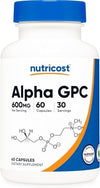 Nutricost Alpha GPC 600mg - 60 Vegetarian Capsules | Brain Health & Cognitive Function
