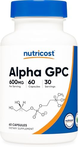 Nutricost Alpha GPC 600mg - 60 Vegetarian Capsules | Brain Health & Cognitive Function