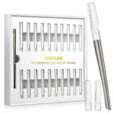 Dermaplaning Tool for Face Exfoliation - 20 Replaceable Blades, Facial Shaver & Eyebrow Razor for Peach Fuzz Removal