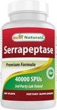 Best Naturals Serrapeptase 40,000 SPUs - Digestive & Systemic Support, 180 Capsules