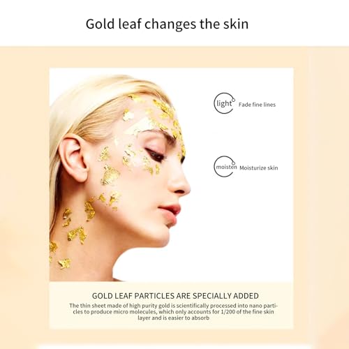 Gold Foil Hyaluronic Acid Face Serum - Anti-Aging 24K Serum for Dark Spots, Deep Hydration
