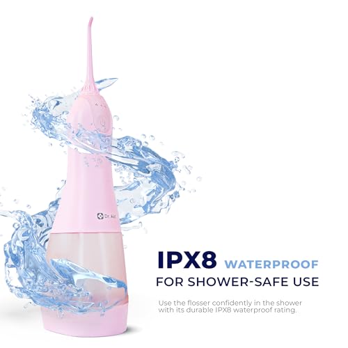 Dr. Aid Cordless Water Flosser & Portable Oral Irrigator (Pink)