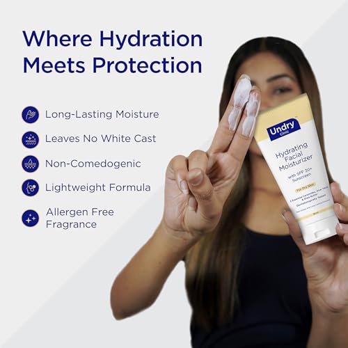 Facial Moisturizer with SPF30 Sunscreen - 80ml - For Dry Skin - Men & Women - Long-Lasting Hydration