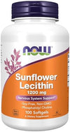 Now Foods Supplements Sunflower Lecithin 1200 Mg With Phosphatidyl Choline 100 Softgels