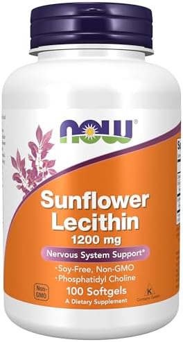 Now Foods Supplements Sunflower Lecithin 1200 Mg With Phosphatidyl Choline 100 Softgels