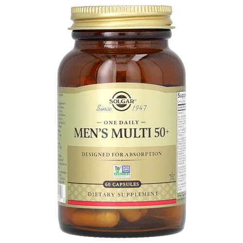 Solgar One Daily Men's Multi 50+ - 60 Vegan Capsules for Heart & Prostate Support