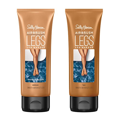 Sally Hansen Airbrush Legs Leg Makeup Lotion Duo - Medium & Tan/Bronze (4 oz Each)