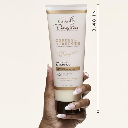 L’Oréal Paris Carol's Daughter Goddess Strength Fortifying Shampoo - Sulfate Free with Castor Oil for Wavy, Coily & Curly Hair - 11 Fl Oz