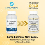 California Gold Nutrition Saccharomyces Boulardii, 5 Billion CFU, 60 Veggie Capsules