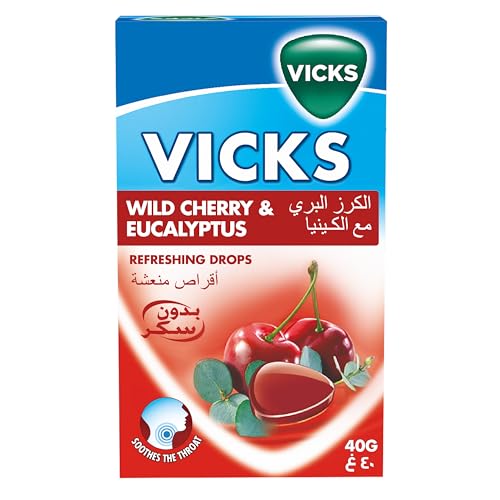 Vicks VapoDrops Throat Drops Wild Cherry - 40g