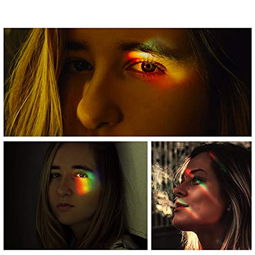 Crystal Optical Prism Rainbow Light - Clear 130mm Glass Triangle with Tripod Stand for Photography & Home Decor