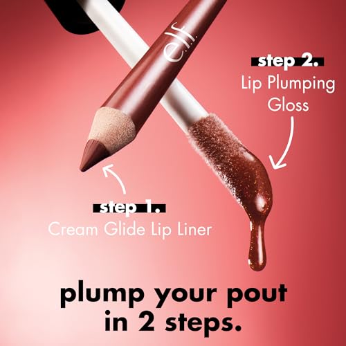 e.l.f. Lip Plumping Gloss - Mocha - Hydrating & Volumizing