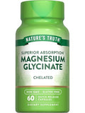 Nature's Truth Magnesium Glycinate 665mg - 60 Capsules - High Absorption Chelated Formula - Non-GMO & Gluten Free