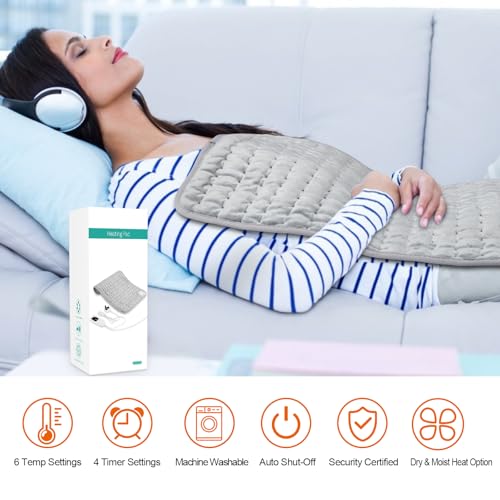 AMINAC Electric Heating Pad - Back, Neck & Shoulder Pain Relief (12x24 inches)