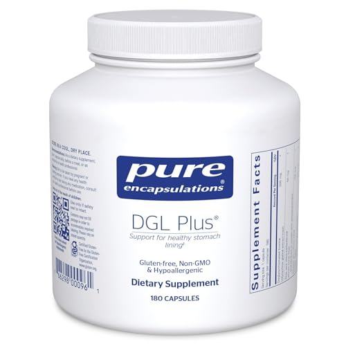 Pure Encapsulations DGL Plus Deglycyrrhizinated Licorice Supplement - 180 Capsules