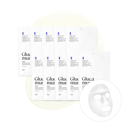 VT COSMETICS Glucamune Hydrating Sheet Mask (10 Pack) - For Dry & Sensitive Skin