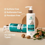 Sulfate Free Daily Nourishing Shampoo and Conditioner Set with Keratin, Brahmi & Argan Oil - 250ml each