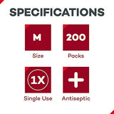 Dealmed 10% Povidone Iodine Prep Pads - Antiseptic Wipes for Wound Care (200 Count, 2 Boxes)