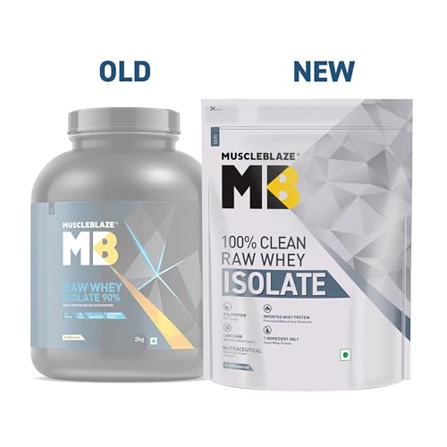 MuscleBlaze Whey Isolate 2000g (4.4 lb) - Unflavored Premium Protein