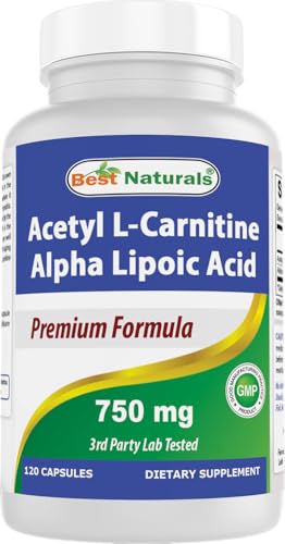 Best Naturals Acetyl L-Carnitine & Alpha Lipoic Acid 750mg - 120 Capsules