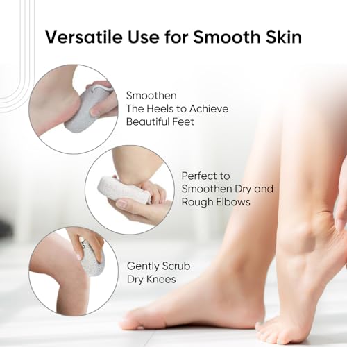 Vega Oval Shaped White Pumice Stone - Natural Exfoliator for Smooth Skin