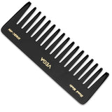 Vega Large Black Shampoo Comb for Deep Cleansing and Detangling