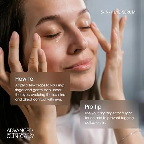 Advanced Clinicals 5-in-1 Multi-Correction Eye Serum: Target Dark Circles & Wrinkles
