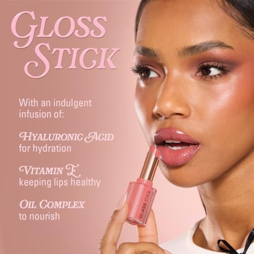 Revolution Pout Lip Gloss - Toffee Nude - Pigmented High Shine Formula with Hyaluronic Acid & Vitamin E