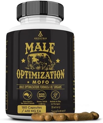 Ancestral Supplements Mofo: Grass Fed Beef Organ Supplement for Men's Health & Energy (180 Caps)