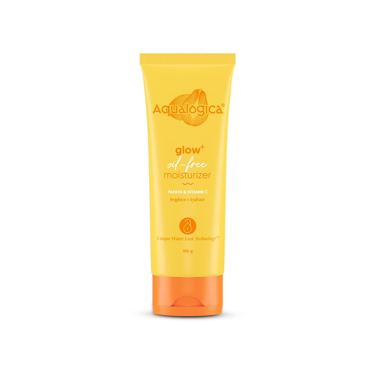 Aqualogica Glow+ Oil-Free Moisturizer with Papaya & Vitamin C | Lightweight Non-Sticky Hydrating Cream