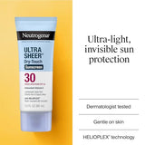 Neutrogena Ultra Sheer Dry-Touch Sunscreen Lotion SPF 30 - Oxybenzone-Free, Water Resistant, Non-Greasy, Travel Size (3 Fl Oz, Pack of 3)