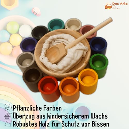 Eco-Friendly Wooden Sorting & Counting Toy for Toddlers