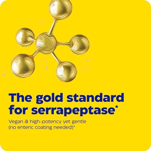 Enzymedica SerraGold High Potency Serrapeptase: Powerful Enzyme Support (120 Capsules)