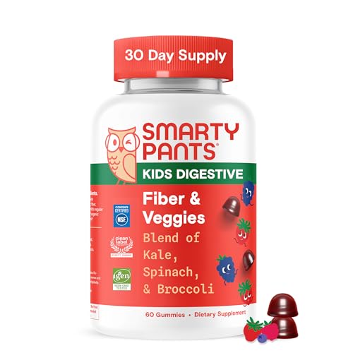 SmartyPants Kids Fiber & Veggies Gummies - Mixed Berry, 60 Count