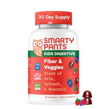 SmartyPants Kids Fiber & Veggies Gummies - Mixed Berry, 60 Count