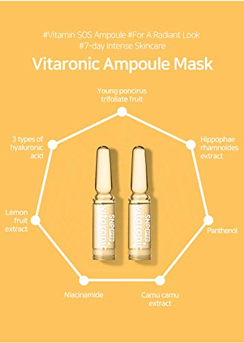 K-Beauty SNP Vitaronic SOS Ampoule - 7-Day Facial Moisturizer & Nourishing Treatment