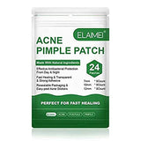 ELAIMEI Invisible Acne Pimple Healing Patch - Hydrocolloid Spot Treatment for Blemishes, 3 Sizes, Blends with Skin