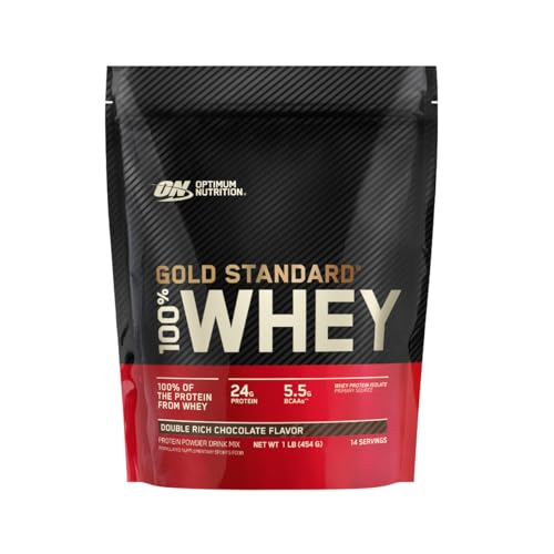 Optimum Nutrition Gold Standard 100% Whey Protein Powder - Double Rich Chocolate, 1 Lb (14 Servings)