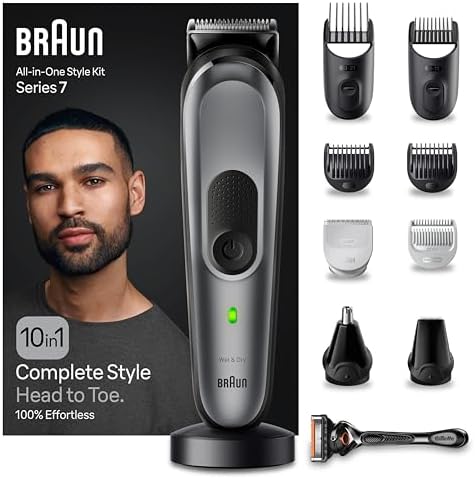 Braun MGK7420 Series 7 10-in-1 Multi-Grooming Kit - Metal Blades, Long Battery Life